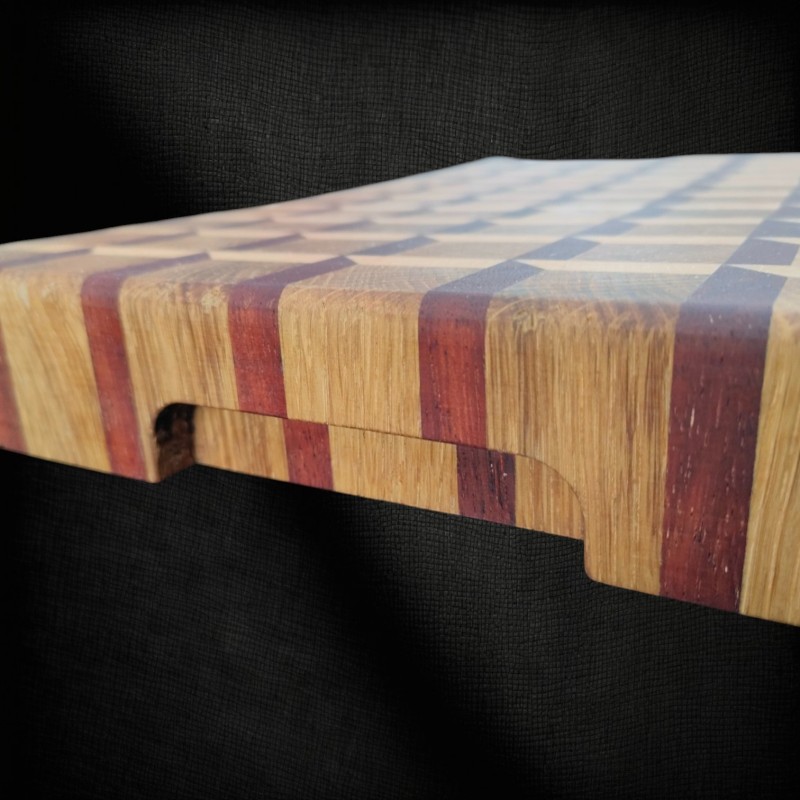 Planche en bois de bout ou billot (34 x 23 x 3,8 cm)