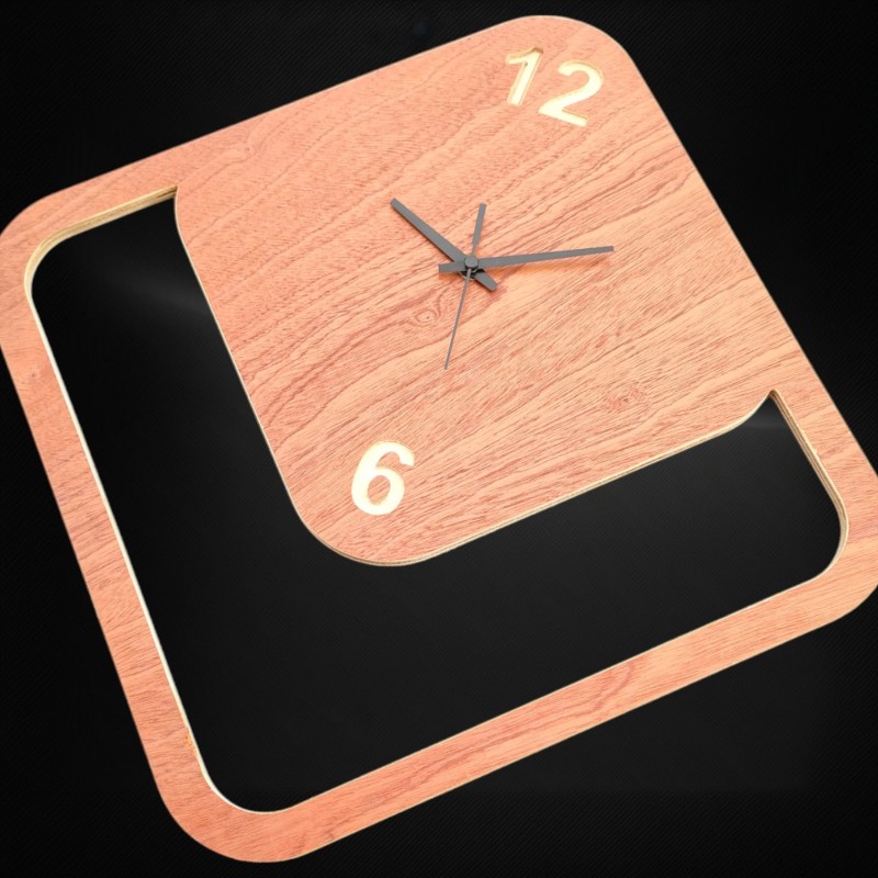 Horloge en bois faite à la main | Décoration murale unique | HL2405