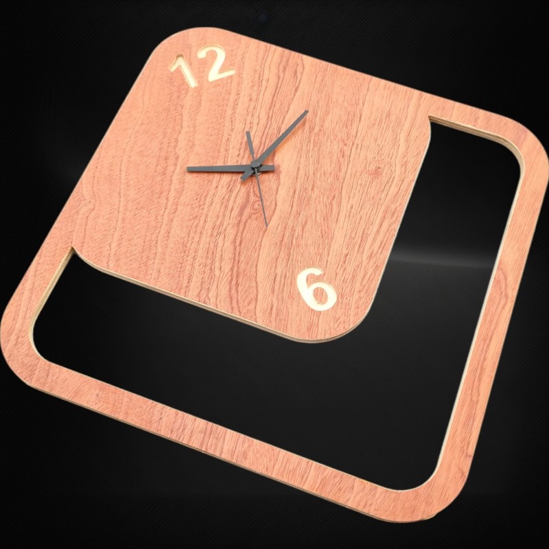 Horloge en bois faite à la main | Décoration murale unique | HL2405