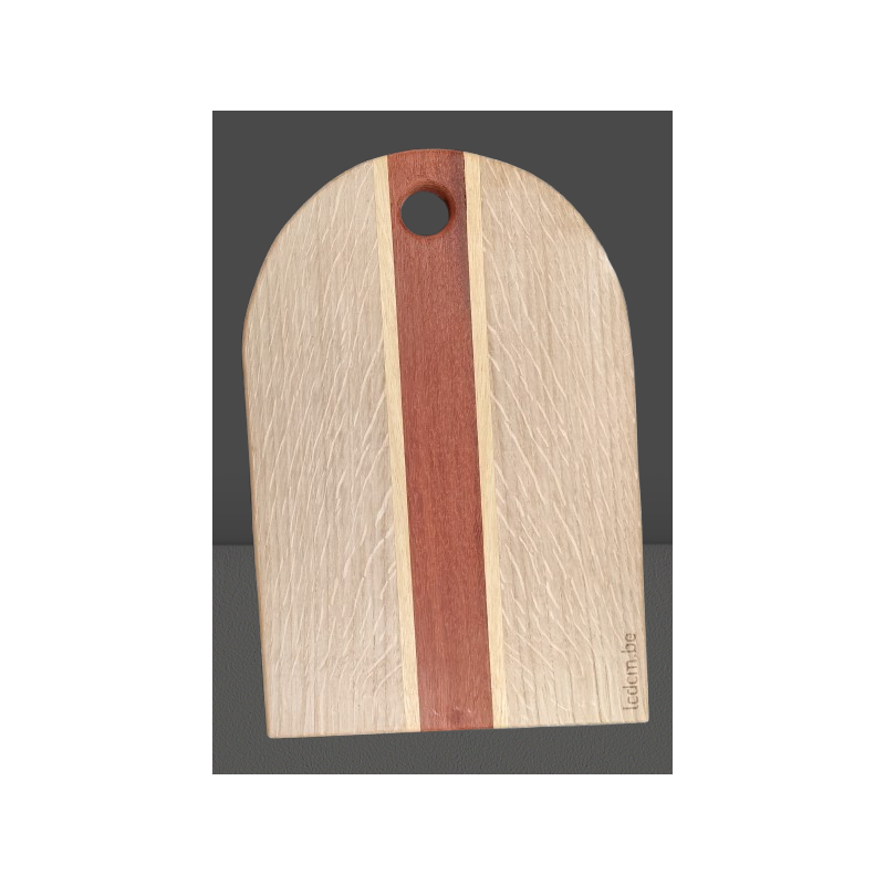 Planche de service en chêne avec incrustation de Padouk | Couleur Intense | PL2515