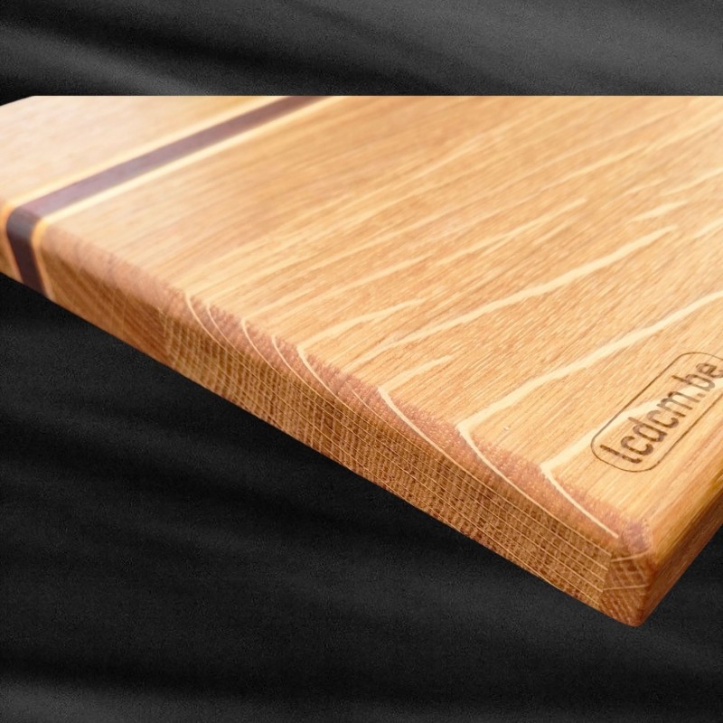 Planche artisanale en chêne | Incrustations exotiques | Unique | PL2520