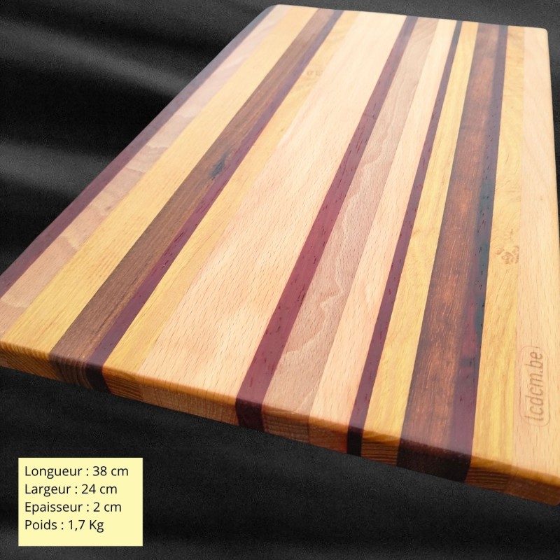 Planche culinaire design | Bois massif et détails exotiques | PL2528